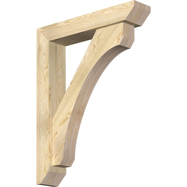 Ekena Millwork Legacy Slat Rough Sawn Bracket w/ Offset Brace, Douglas Fir, 6"W x 30"D x 38"H BKT0604X30X38LEC06RDF - main